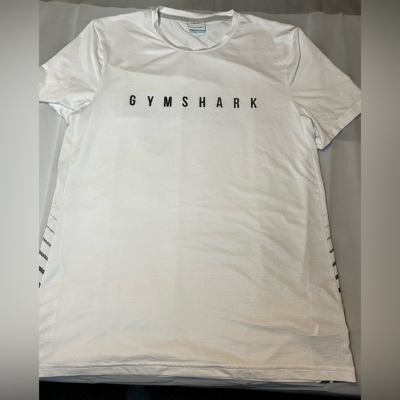 2/$35 Gymshark Running TShirt Men’s Large White Clean Exercise Lifting Shirt - Picture 1 of 5